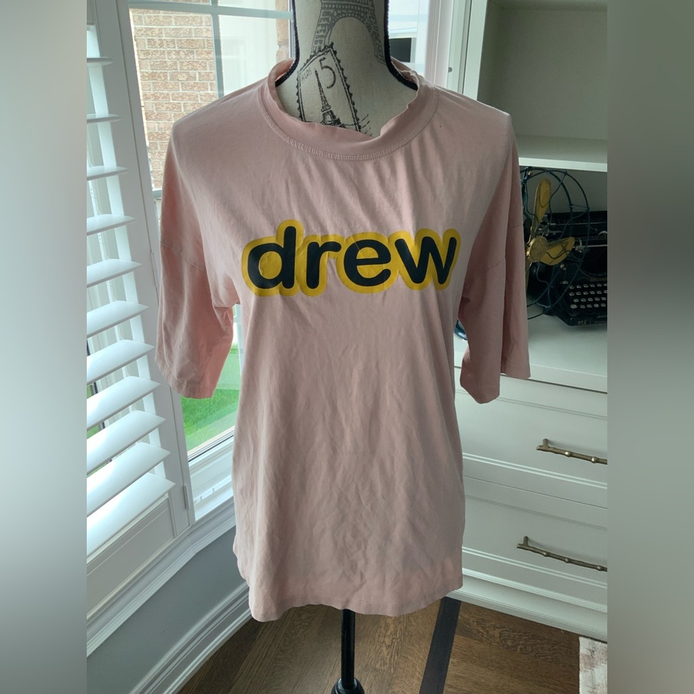 DREW HOUSE Secret SS Tee T-Shirt Dusty Rose Scoop Neck Men’s SZ XL Justin Bieber